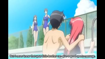 scopa ragazza piscina